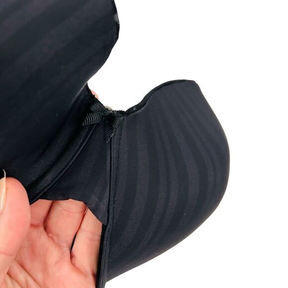 Parfait Aline Full Coverage T-Shirt Bra black subtle stripe size 36DD - Picture 4 of 7